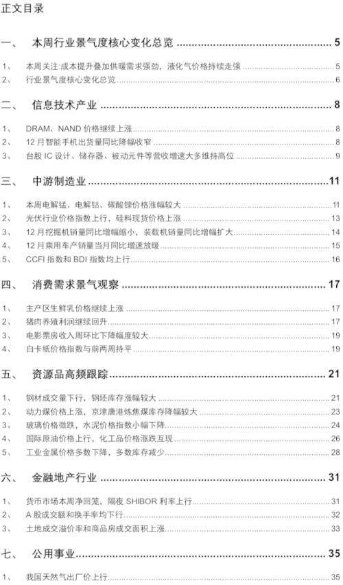 【招商策略】行業(yè)景氣觀察0113——液化氣價格持續(xù)上行，乘用車產(chǎn)銷同比增速放緩