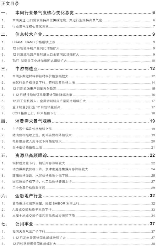 【招商策略】行業(yè)景氣觀察0120——集成電路產(chǎn)量同比增幅擴(kuò)大,第二產(chǎn)業(yè)用電量顯著上行
